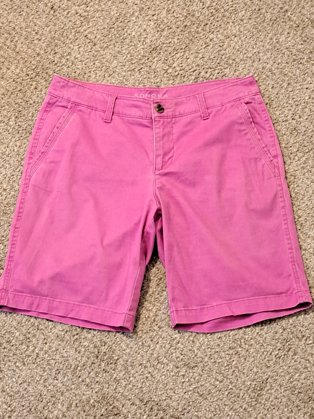 Sonoma Pink High Waist Women’s Shorts Misses Size 10 - Picture 3 of 7